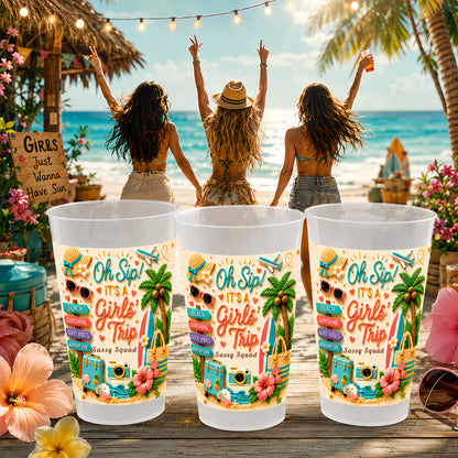 Oh Sip! It's a Girls' Trip - Personalized Girls' Trip Cup - Gifts For Girls Trip-Myprintsy