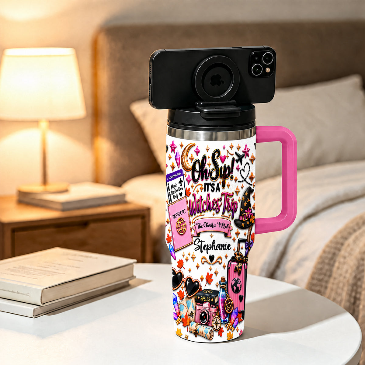 Oh Sip! It's a Witches' Trip - Personalized Witch Sister 40oz Tumbler With Straw-Myprintsy