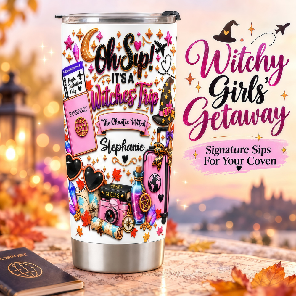 Oh Sip! It's a Witches' Trip - Personalized Witch Sister Tumbler Cup-Myprintsy