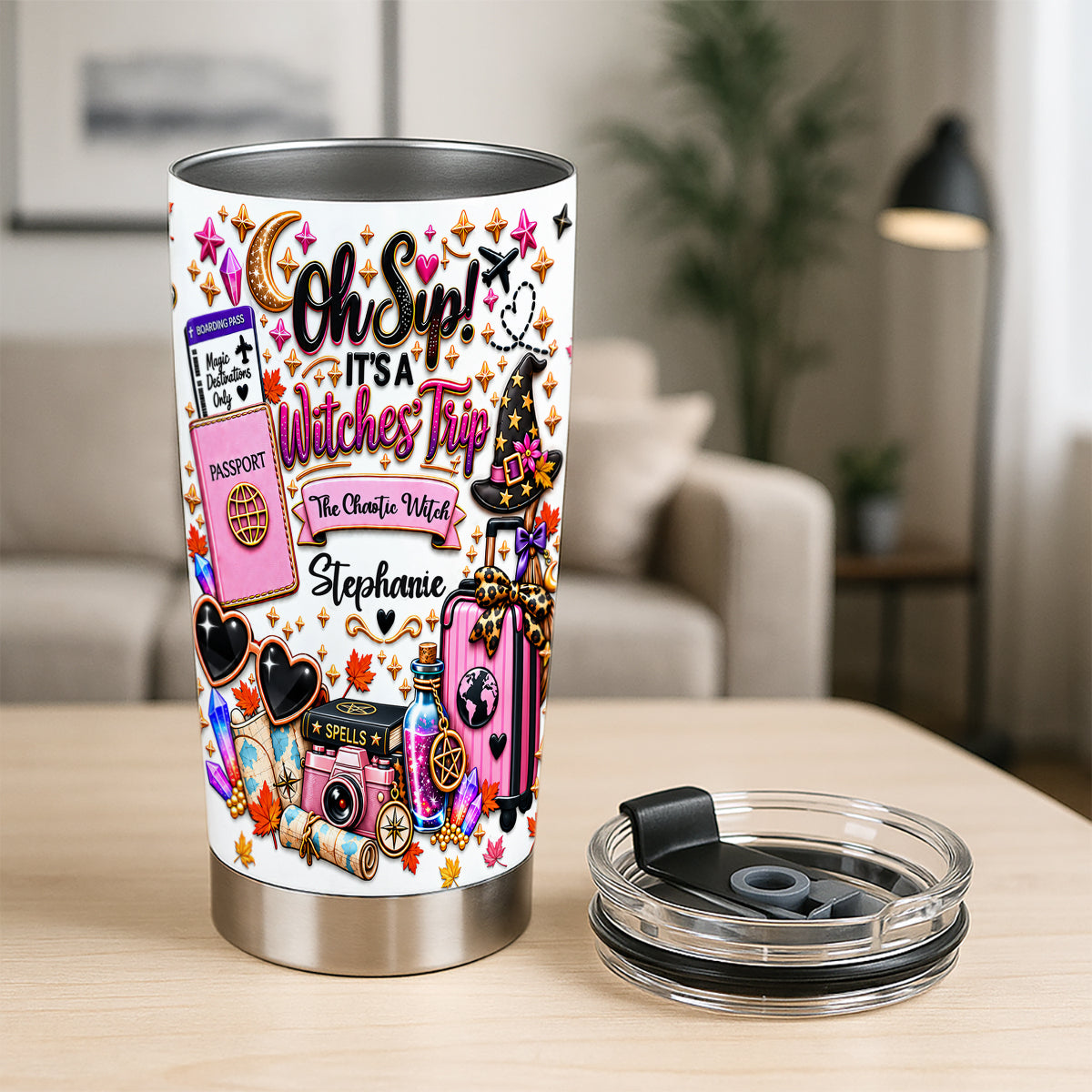 Oh Sip! It's a Witches' Trip - Personalized Witch Sister Tumbler Cup-Myprintsy
