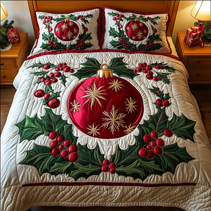 Ornament Delight -Piece Quilted Bedding Set VH VTQ-Myprintsy
