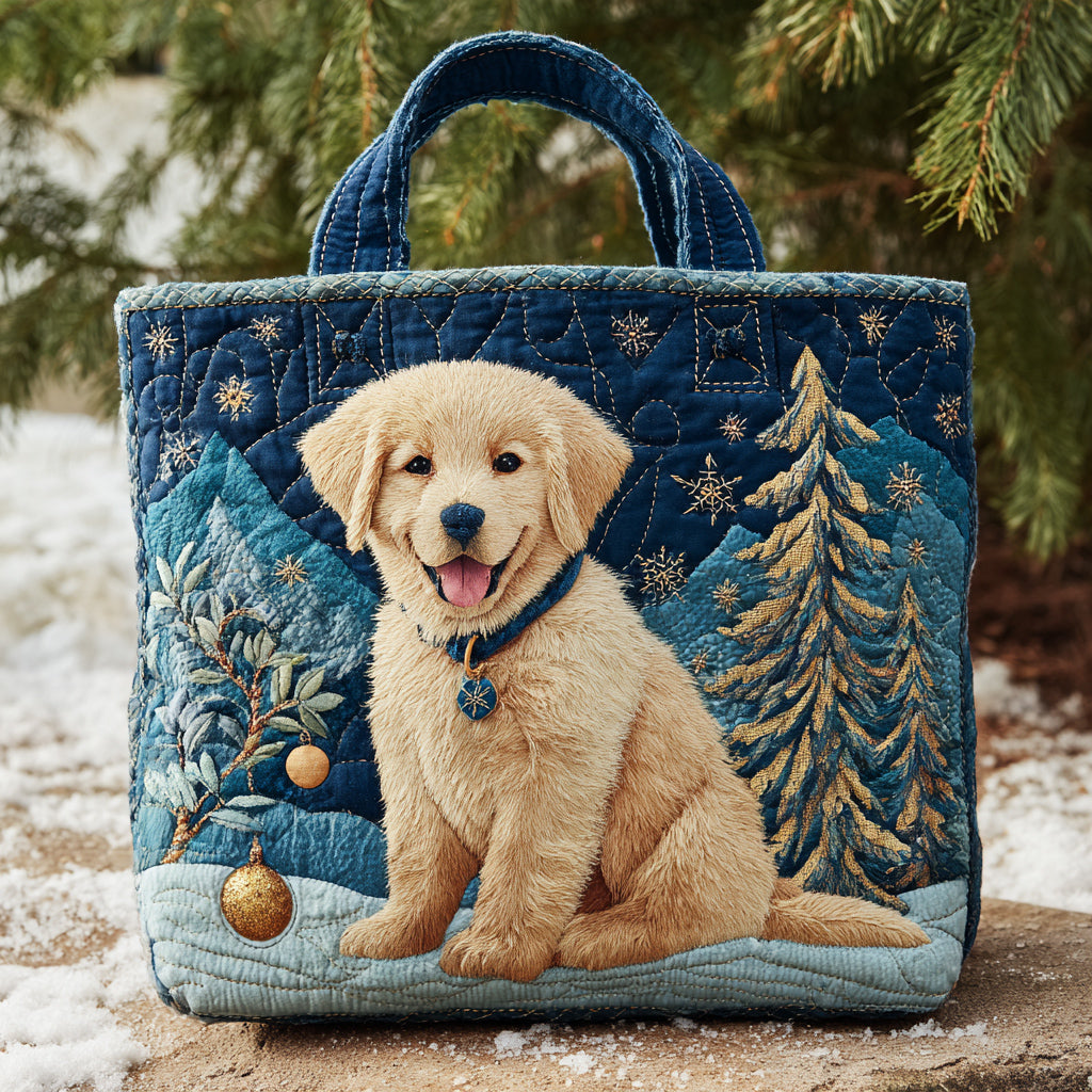 Ornament Golden Retriever Quilted Tote Bag VTQ-Myprintsy