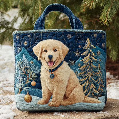 Ornament Golden Retriever Quilted Tote Bag VTQ-Myprintsy