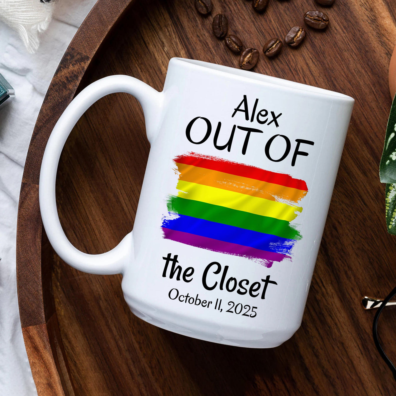 Out Of The Closet - Personalized Pride Mug-Myprintsy