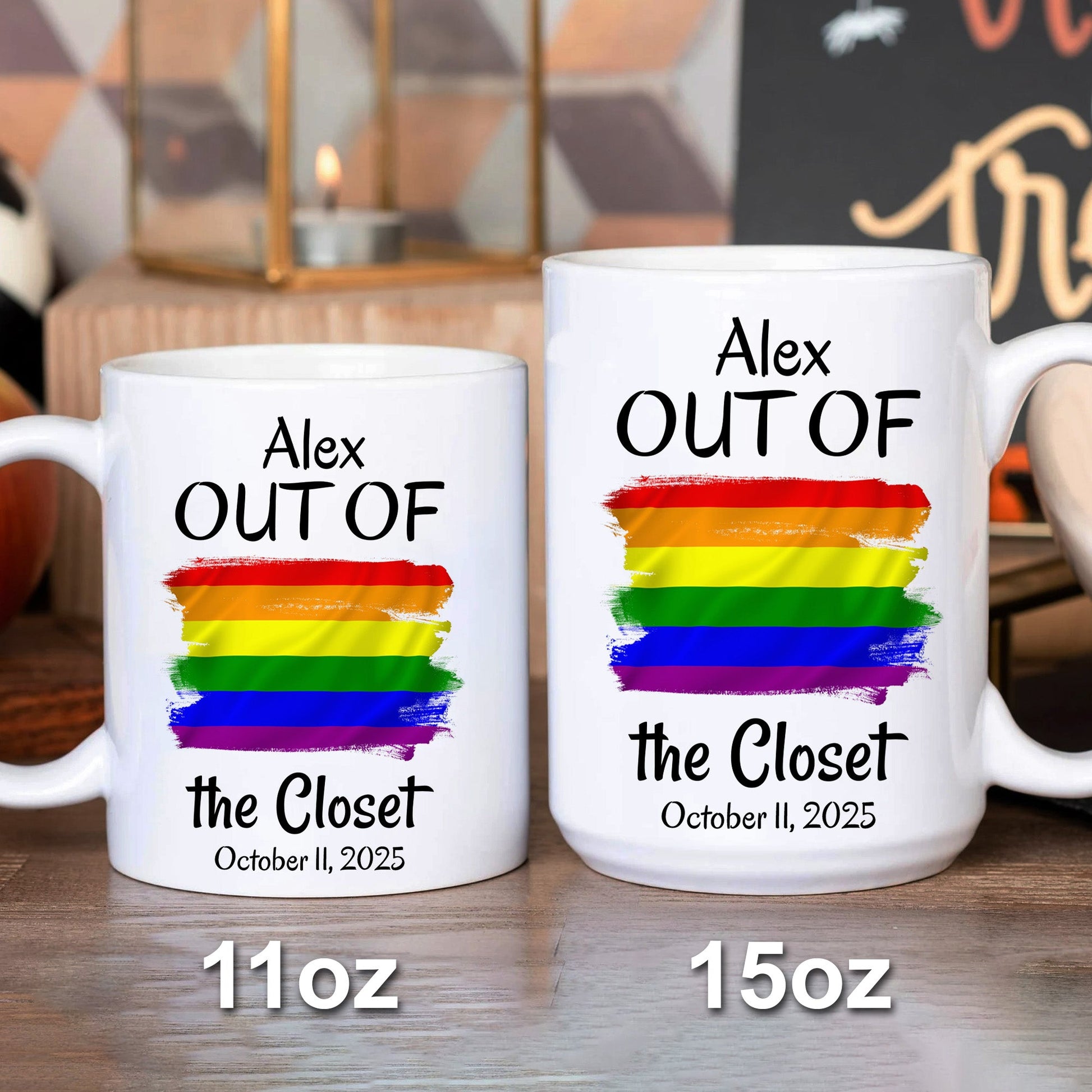 Out Of The Closet - Personalized Pride Mug-Myprintsy