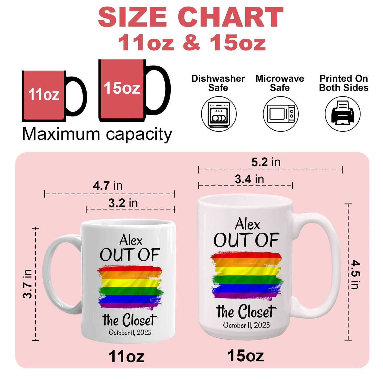 Out Of The Closet - Personalized Pride Mug-Myprintsy