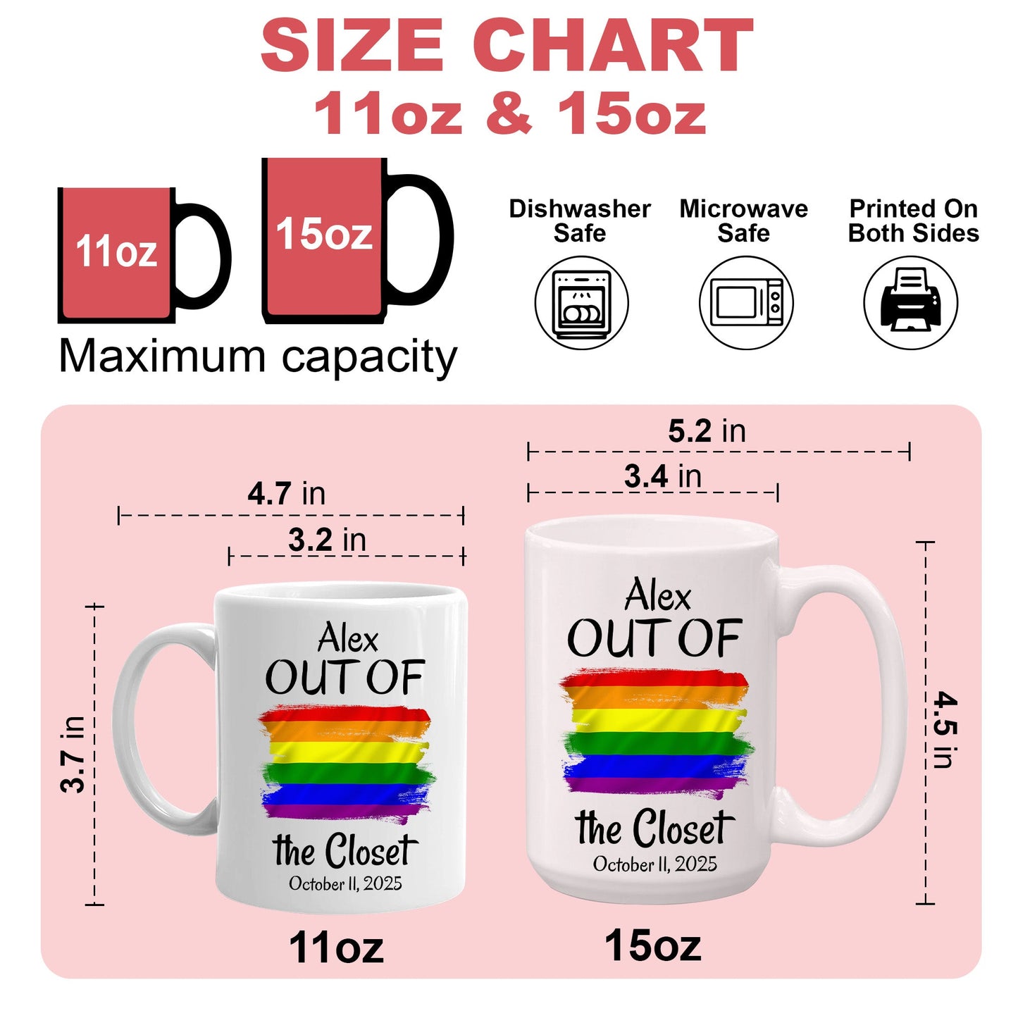 Out Of The Closet - Personalized Pride Mug-Myprintsy