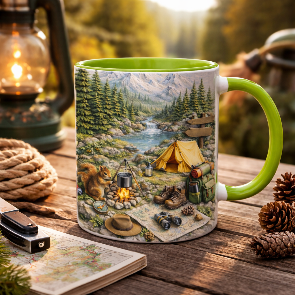 Outdoor Adventure - Gift for Hikers & Camping Lovers - Personalized Accent Mug-Myprintsy