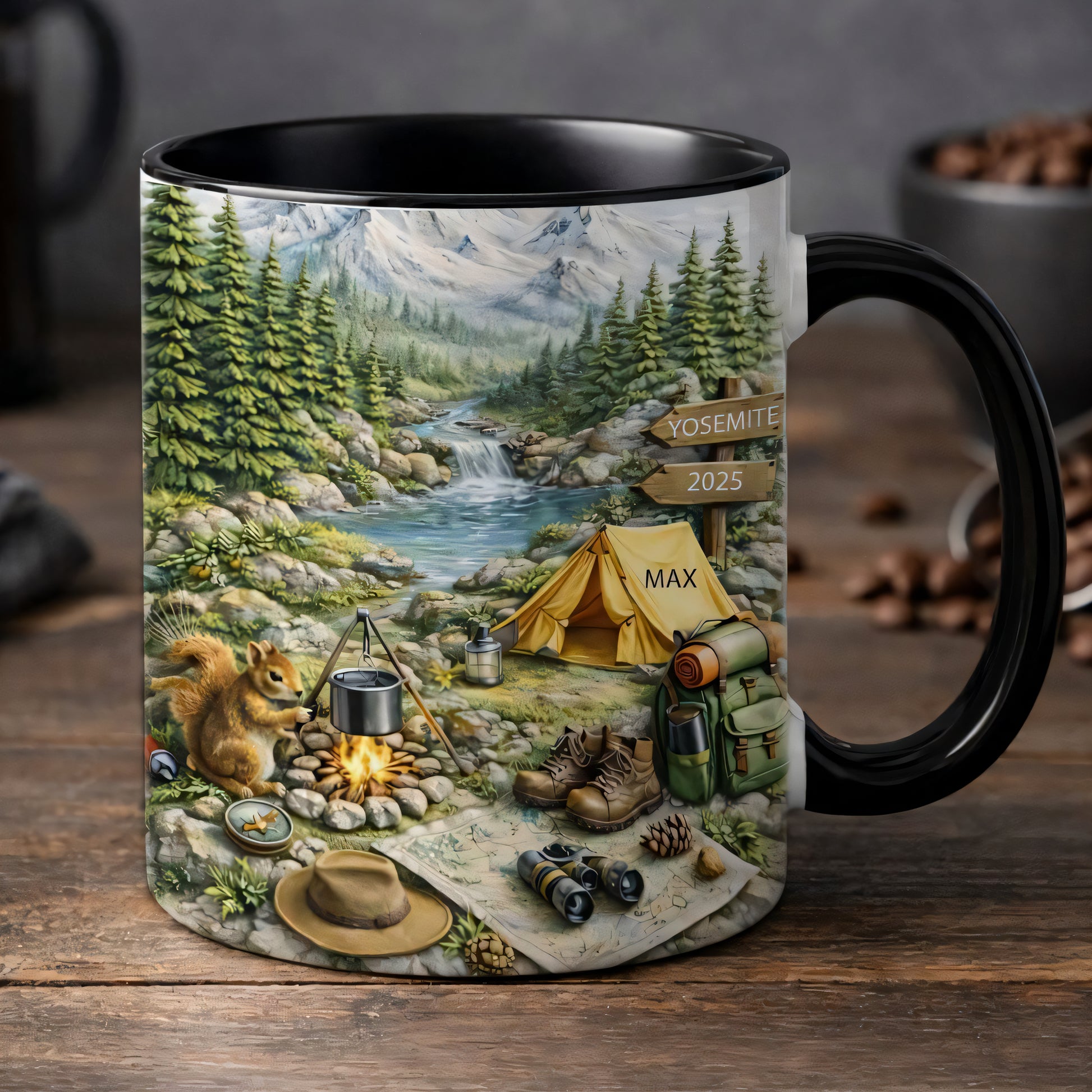 Outdoor Adventure - Gift for Hikers & Camping Lovers - Personalized Accent Mug-Myprintsy