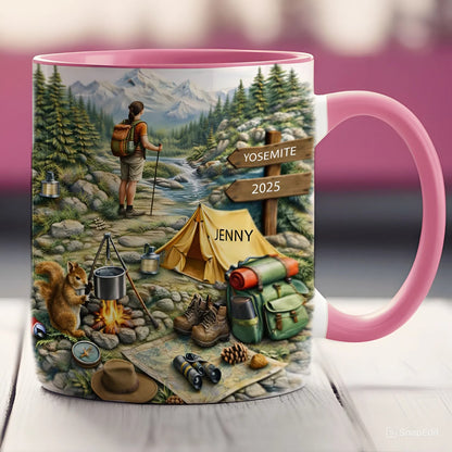 Outdoor Adventure - Gift for Hikers & Camping Lovers - Personalized Accent Mug-Myprintsy