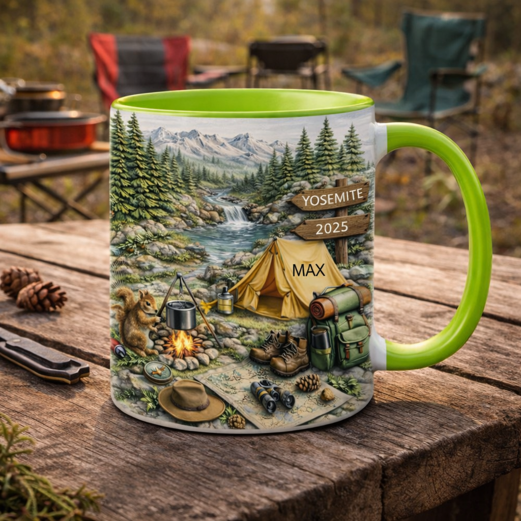 Outdoor Adventure - Gift for Hikers & Camping Lovers - Personalized Accent Mug-Myprintsy