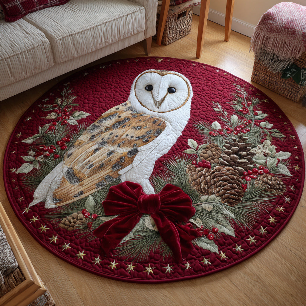 Owl Barn Quilted Round Mat VTQ-Myprintsy