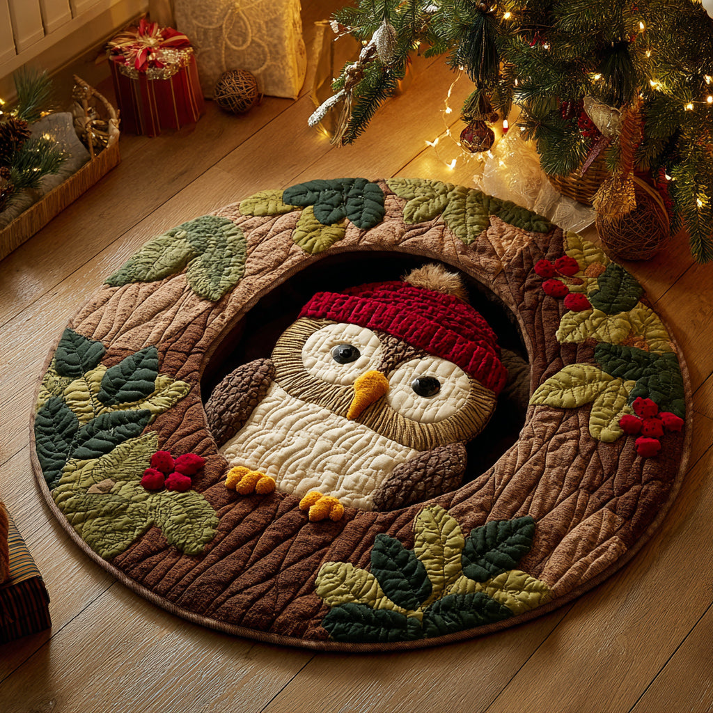 Owl Forest Quilted Round Mat VTQ-Myprintsy