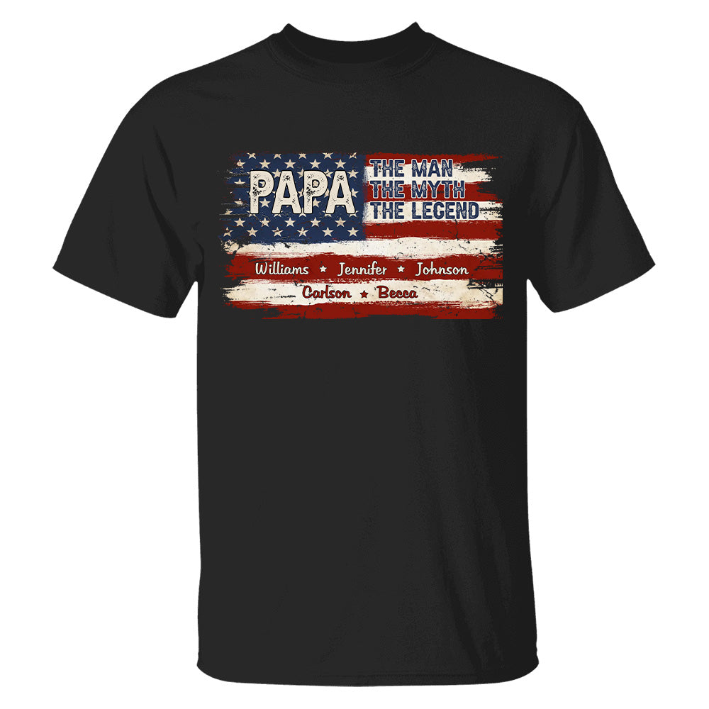Papa - The Man, The Myth, The Legend - 2D Unisex T-shirt-Myprintsy