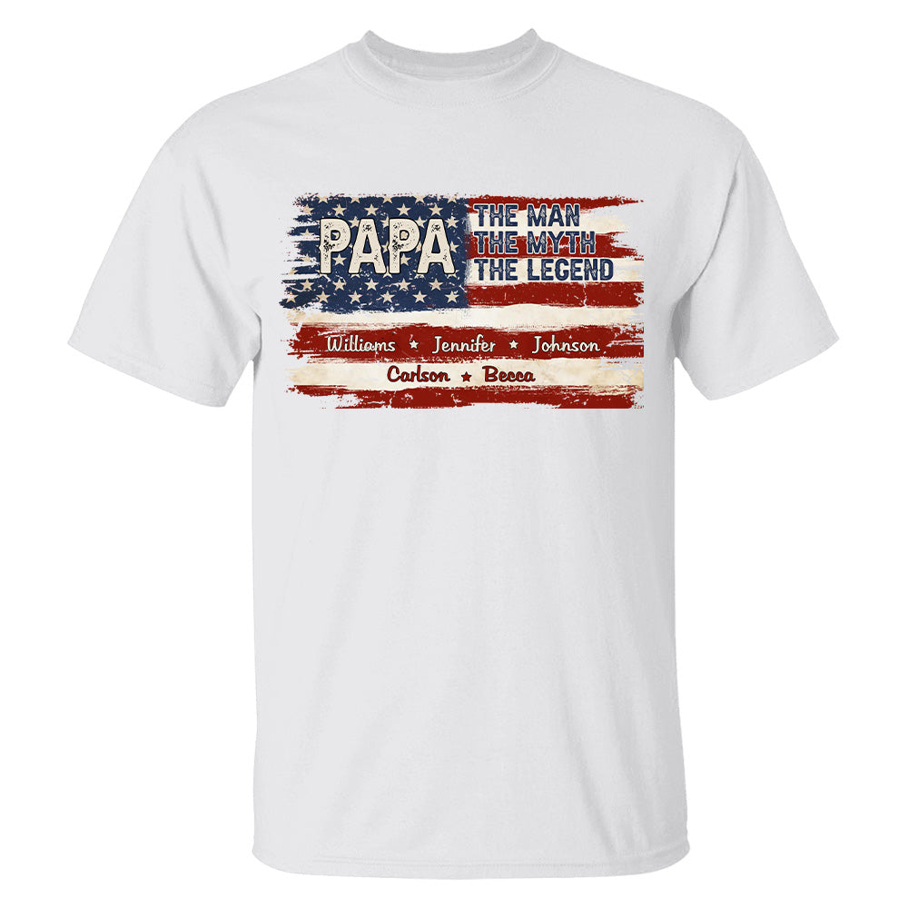 Papa - The Man, The Myth, The Legend - 2D Unisex T-shirt-Myprintsy