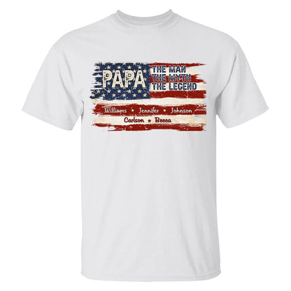 Papa - The Man, The Myth, The Legend - 2D Unisex T-shirt-Myprintsy