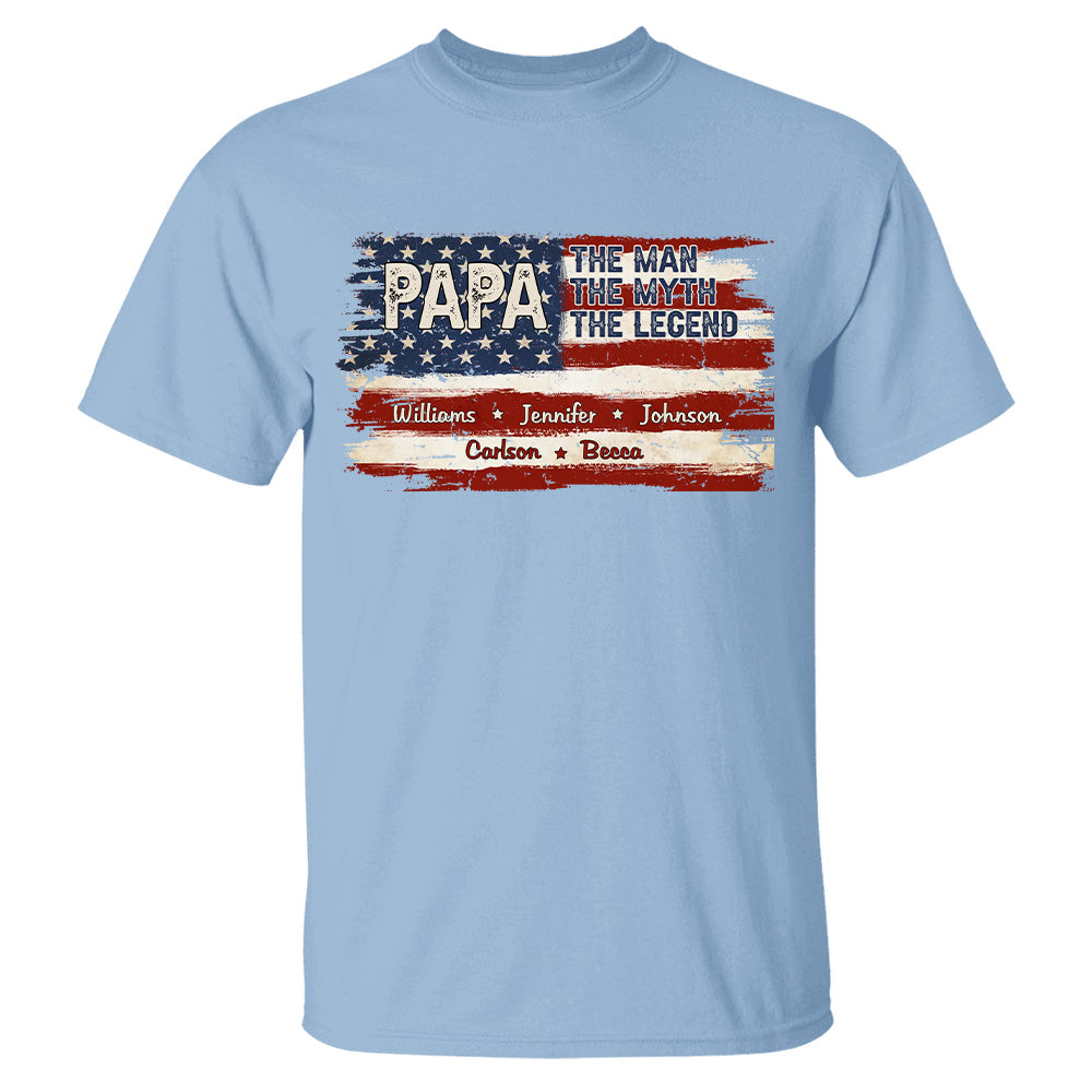 Papa - The Man, The Myth, The Legend - 2D Unisex T-shirt-Myprintsy