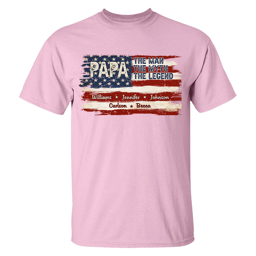 Papa - The Man, The Myth, The Legend - 2D Unisex T-shirt-Myprintsy
