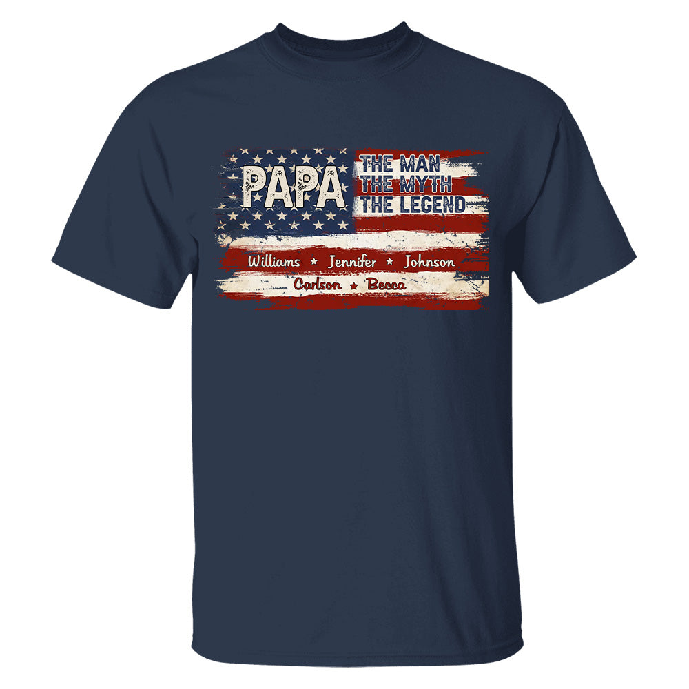 Papa - The Man, The Myth, The Legend - 2D Unisex T-shirt-Myprintsy