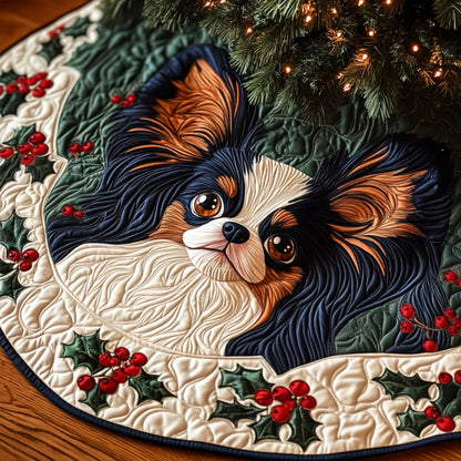 Papillon Dreamscape Quilted Christmas Tree Skirt-Myprintsy
