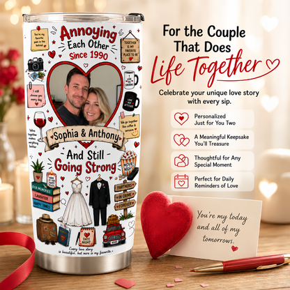 Partners In Crime - Personalized Tumbler Cup - Gift For Couple-Myprintsy