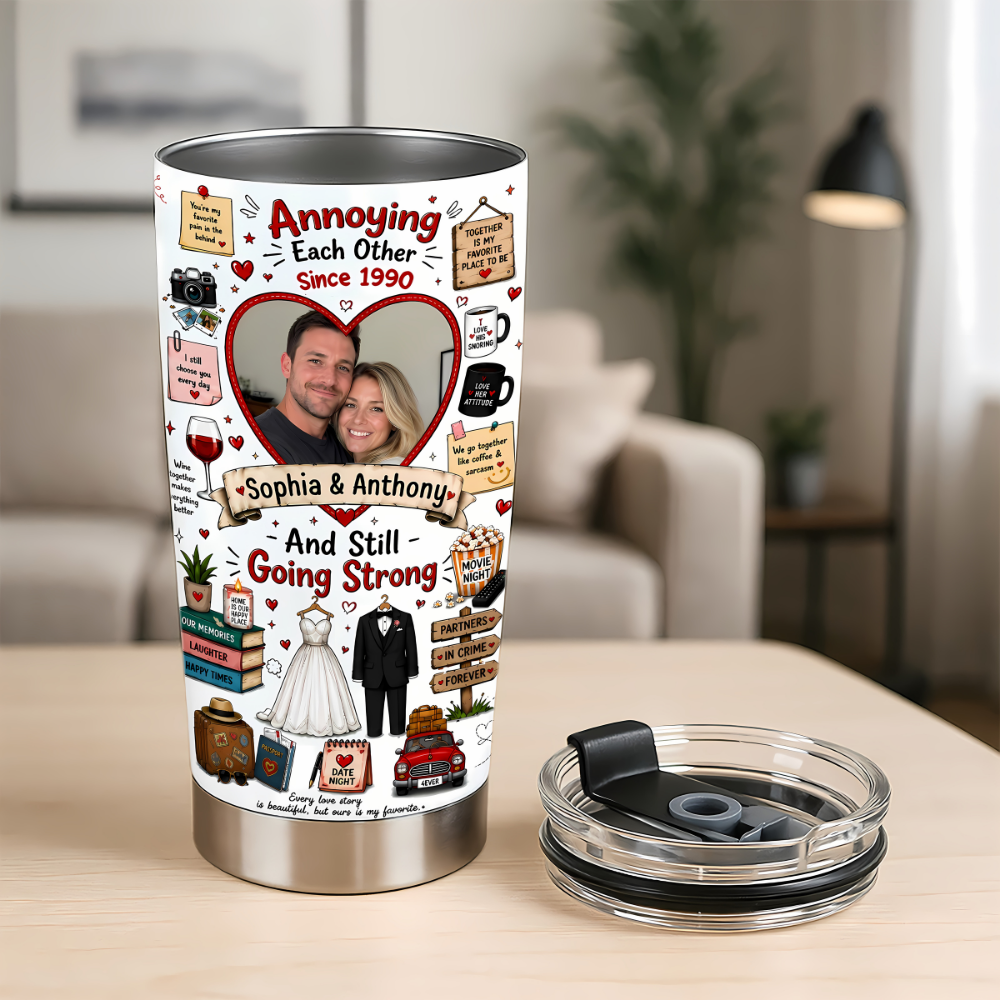 Partners In Crime - Personalized Tumbler Cup - Gift For Couple-Myprintsy