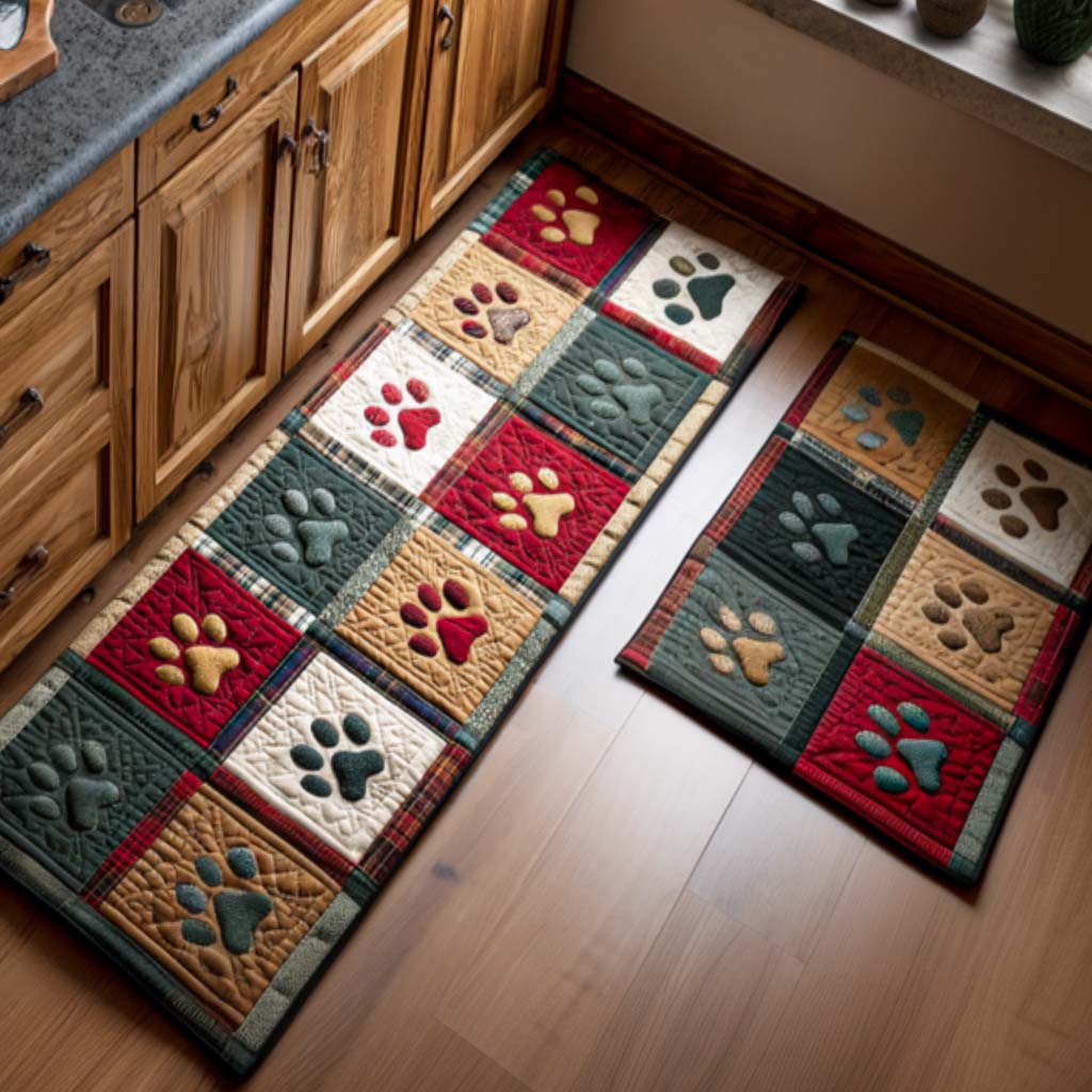 Paw Charm Kitchen Area Rug VTQ-Myprintsy