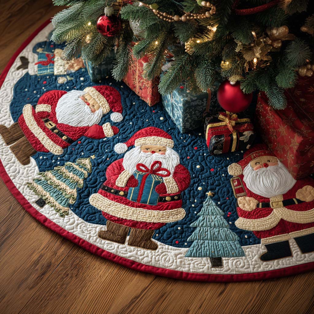 Peaceful Eve Christmas Quilted Tree Skirt-Myprintsy