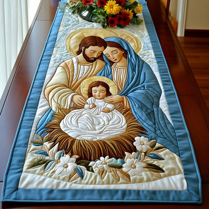 Peaceful Family Quilted Table Runner VTQ-Myprintsy