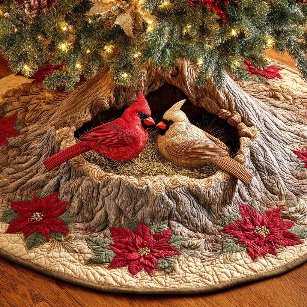Peaceful Haven Christmas Quilted Tree Skirt-Myprintsy