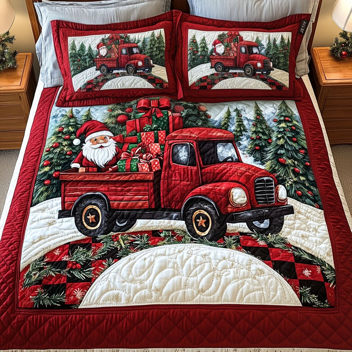 Peaceful Pines -Piece Quilted Bedding Set VTQ-Myprintsy
