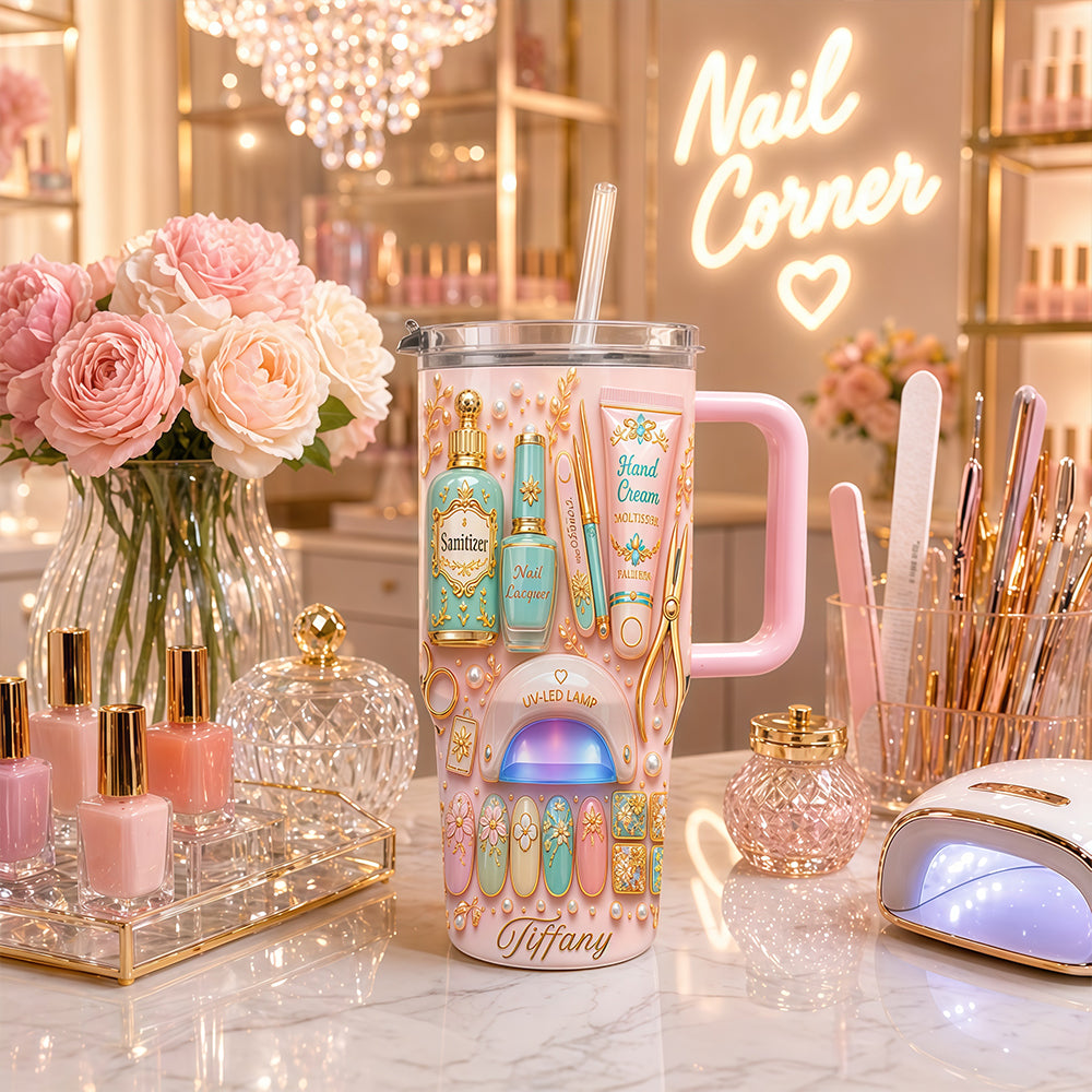 Personalized 40oz Makeup Tumbler With Straw - Beauty Gifts Sets For Women-Myprintsy
