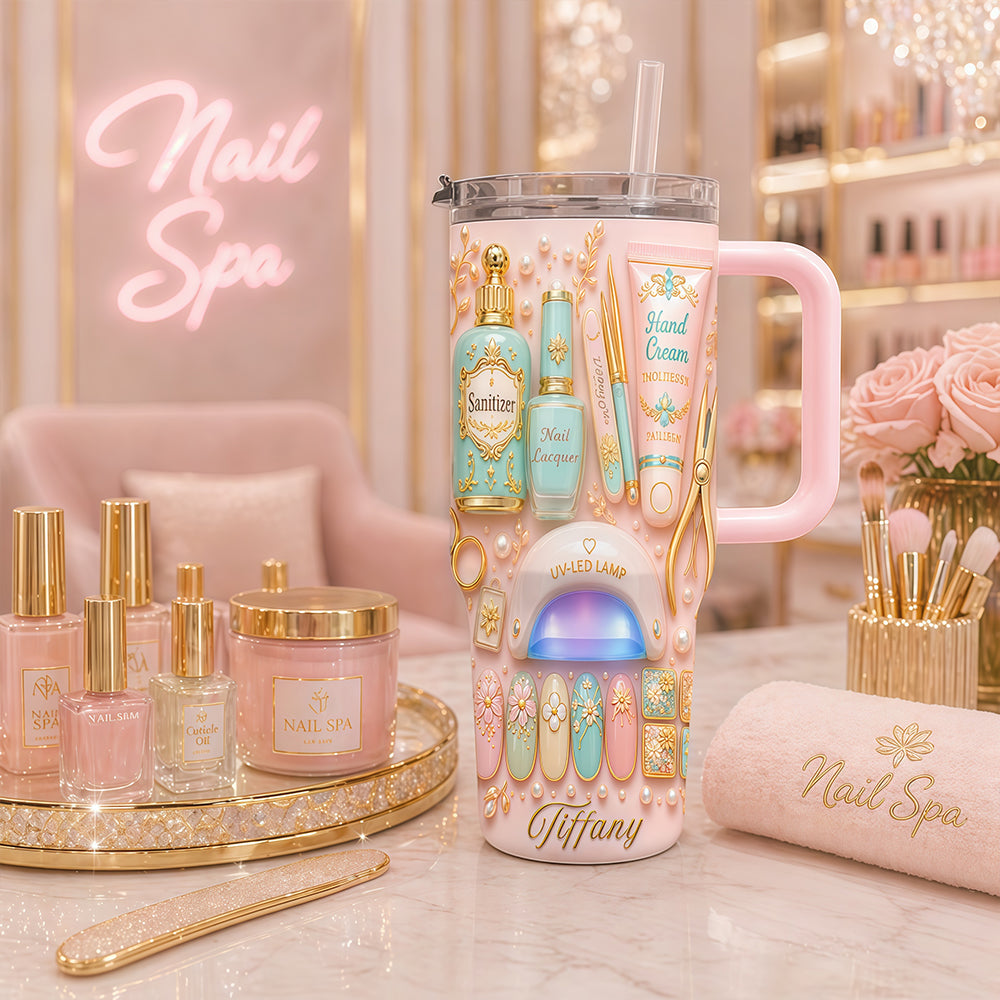 Personalized 40oz Makeup Tumbler With Straw - Beauty Gifts Sets For Women-Myprintsy