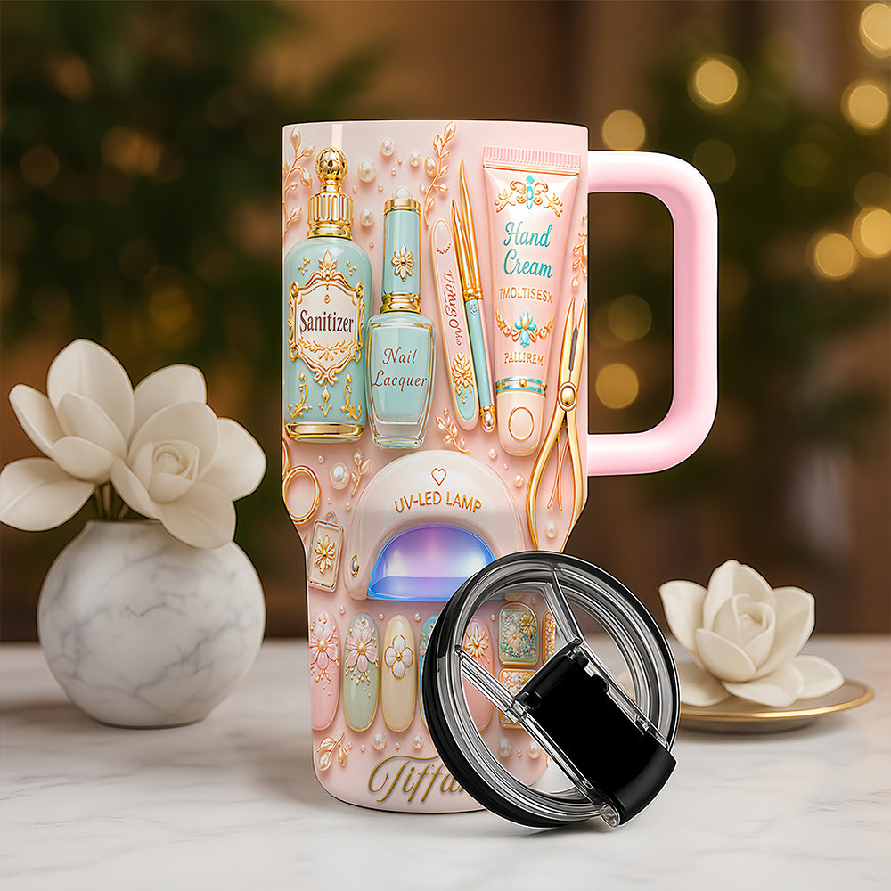 Personalized 40oz Makeup Tumbler With Straw - Beauty Gifts Sets For Women-Myprintsy