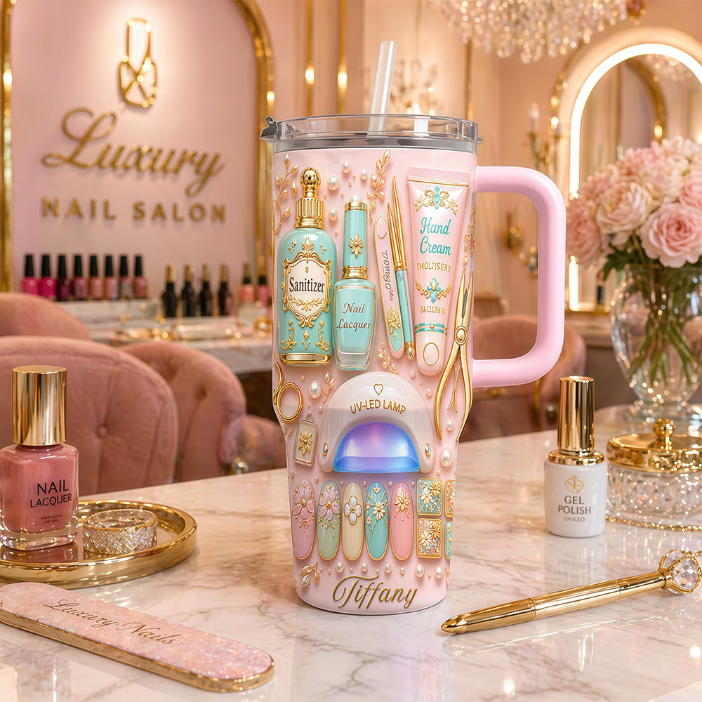 Personalized 40oz Makeup Tumbler With Straw - Beauty Gifts Sets For Women-Myprintsy