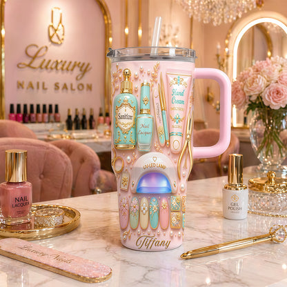 Personalized 40oz Makeup Tumbler With Straw - Beauty Gifts Sets For Women-Myprintsy