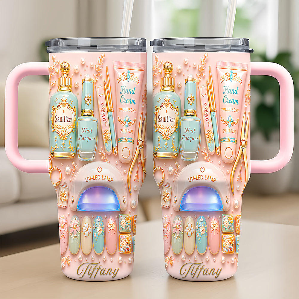 Personalized 40oz Makeup Tumbler With Straw - Beauty Gifts Sets For Women-Myprintsy