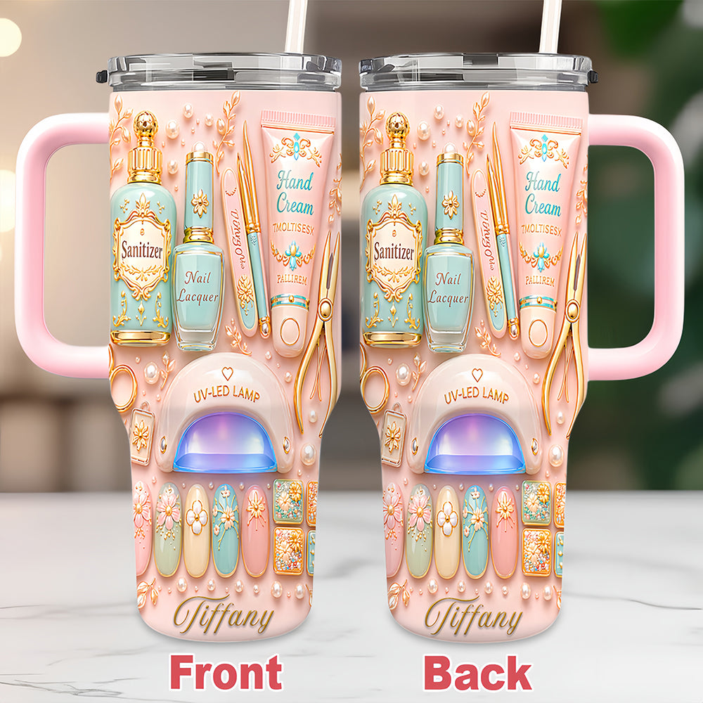 Personalized 40oz Makeup Tumbler With Straw - Beauty Gifts Sets For Women-Myprintsy