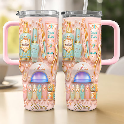 Personalized 40oz Makeup Tumbler With Straw - Beauty Gifts Sets For Women-Myprintsy