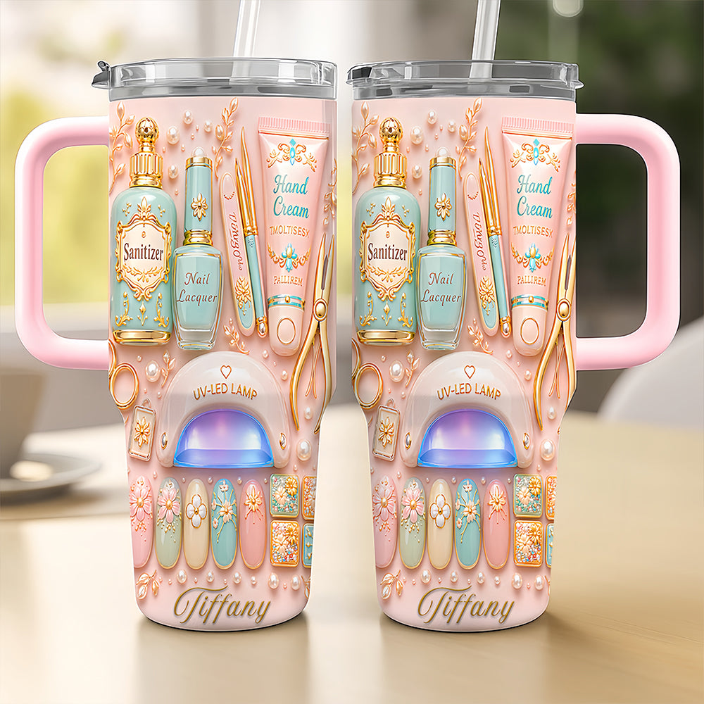 Personalized 40oz Makeup Tumbler With Straw - Beauty Gifts Sets For Women-Myprintsy