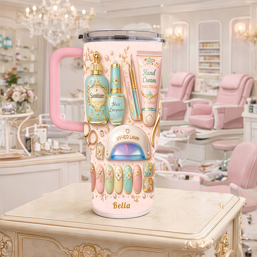 Personalized 40oz Makeup Tumbler With Straw - Makeup Gift Sets for Womens-Myprintsy