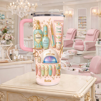 Personalized 40oz Makeup Tumbler With Straw - Makeup Gift Sets for Womens-Myprintsy