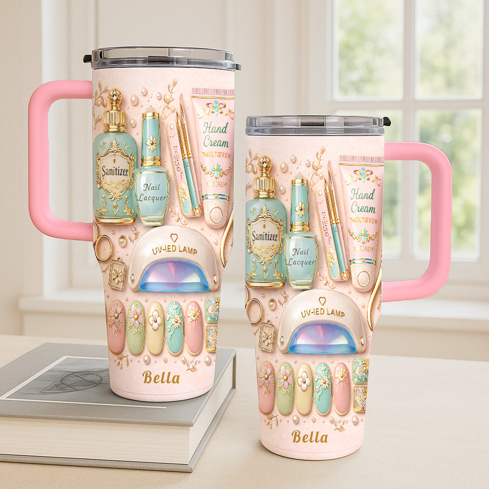 Personalized 40oz Makeup Tumbler With Straw - Makeup Gift Sets for Womens-Myprintsy