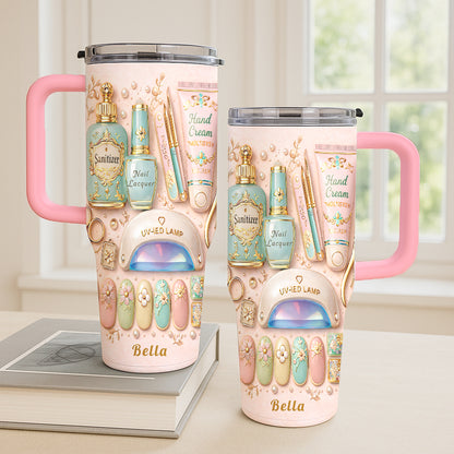 Personalized 40oz Makeup Tumbler With Straw - Makeup Gift Sets for Womens-Myprintsy