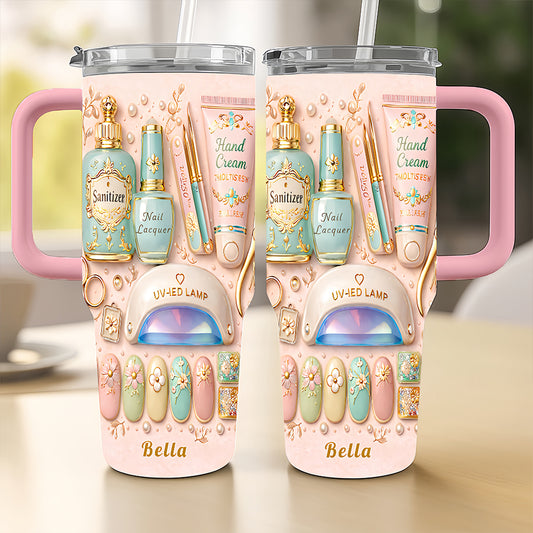 Personalized 40oz Makeup Tumbler With Straw - Makeup Gift Sets for Womens-Myprintsy