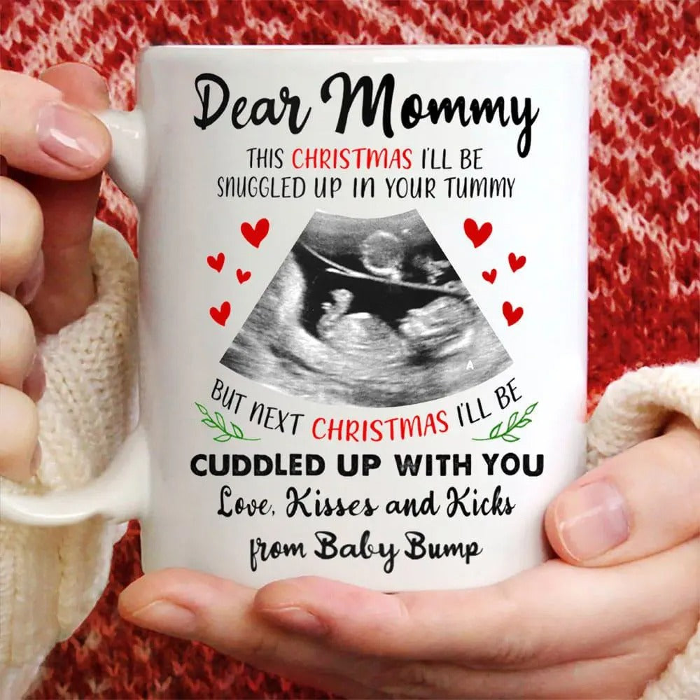 Personalized Gift For Mom To Be Next Christmas I’ll Be Cuddled Up With You Mug-Myprintsy