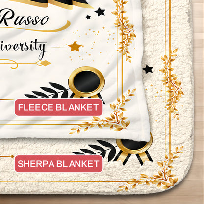 Personalized Graduation Blanket - Graduation Gift For Her & Him-Myprintsy