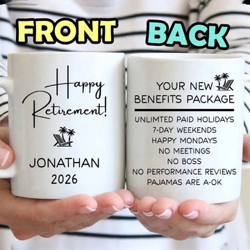 Personalized Happy Retirement Coffee Mug, Gift For Retirees-Myprintsy