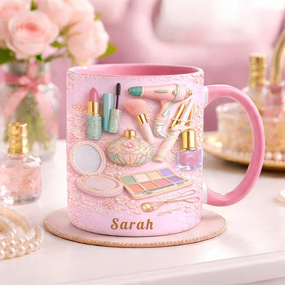 Personalized Makeup Accent Mug - Gifts for Makeup Lovers & Artists-Myprintsy