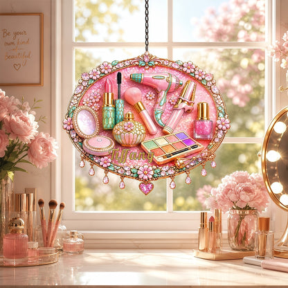 Personalized Makeup Window Hanging Suncatcher - Gifts For Makeup Lovers-Myprintsy